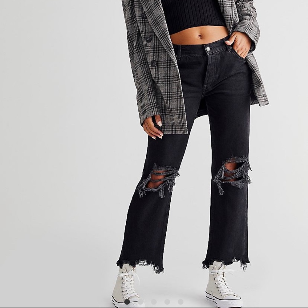 FREE PEOPLE MID RISE MAGGIE JEANS SIZE 26